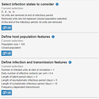 Parameter selection